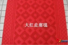 青岛大红走廊毯